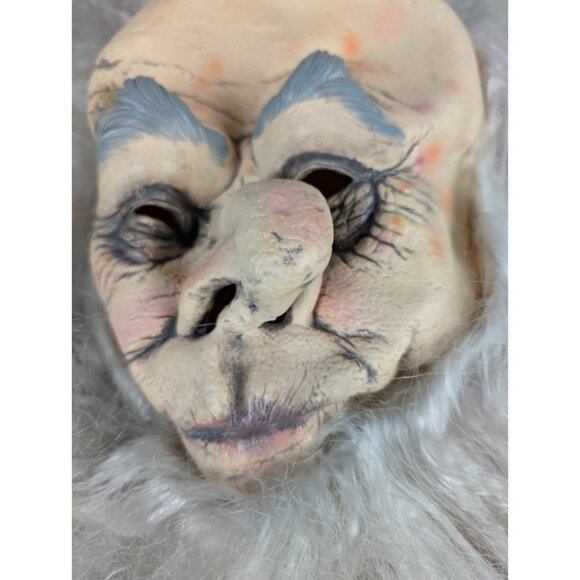 2004 Mario Chiodo Large Latex Mask ~  Wizard Old man Full Head Bald w/Hair READ - Picture 11 of 14
